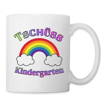 Tschüss Kindergarten - Abschied Motiv - Tasse - Weiß - Rechts