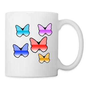 Schmetterlinge - Tasse - Weiß - Rechts