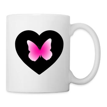 Schmetterling - Tasse - Weiß - Rechts