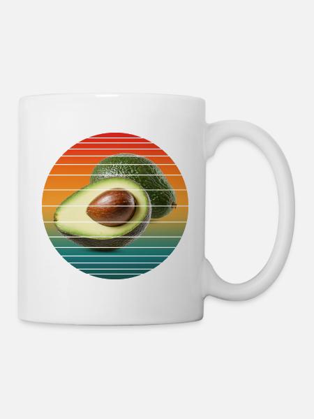 Avocadofrucht - Tasse - Weiß
