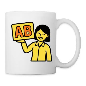 Teacher Elementary School ABC Vector - Mug - white - Right