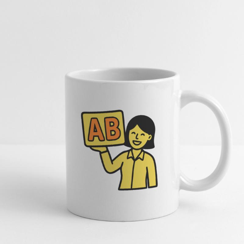 Teacher Elementary School ABC Vector Mug