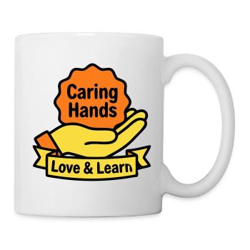 Logo des Mains Attentionnées du blason de Kita - Mug blanc - blanc - Droite