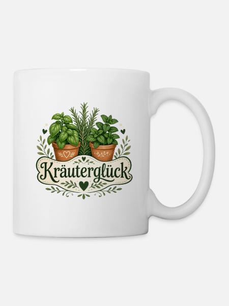 Kräuterglück - Tasse - Weiß