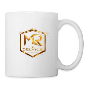 Emblème doré MR Delvice - Mug blanc - blanc - Droite