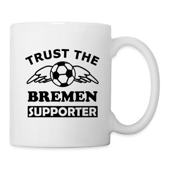 Black and White Bremen Football Silhouette - Mug - white - Right
