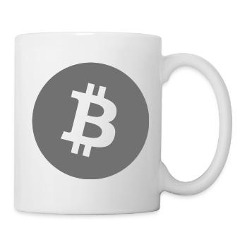 Bitcoin Core Symbol Grau Kreis - Tasse - Weiß - Rechts
