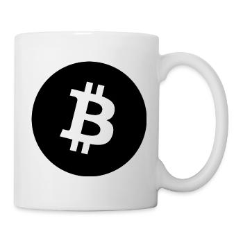 Bitcoin Symbol Kontrast Grafik - Tasse - Weiß - Rechts