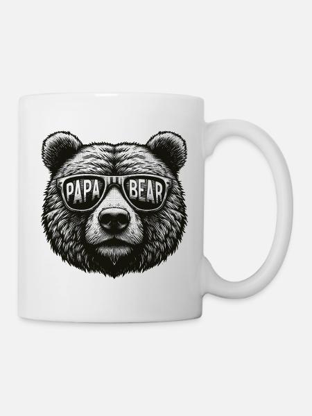 Papa Bear - Tasse - Weiß