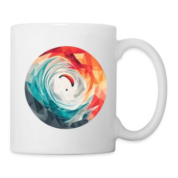 Geometrischer Wirbel Paragliding - Tasse - Weiß - Rechts