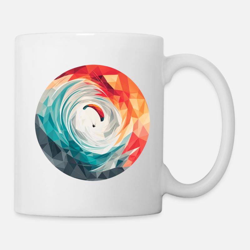 Parapente vortex géométrique - Mug blanc - blanc