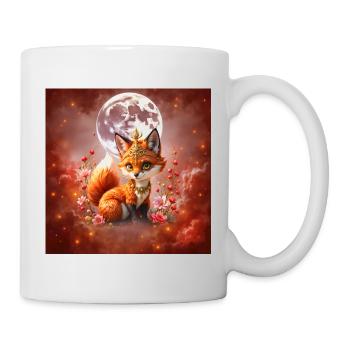 Lunar Fox mit Juwelen - Tasse - Weiß - Rechts