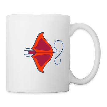 Retro Ocean Neon Manta - Tasse - Weiß - Rechts