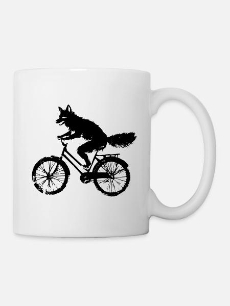 Fahrrad Fuchs - Tasse - Weiß