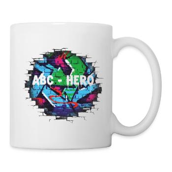 ABC HERO Graffiti Wanddesign - Tasse - Weiß - Rechts