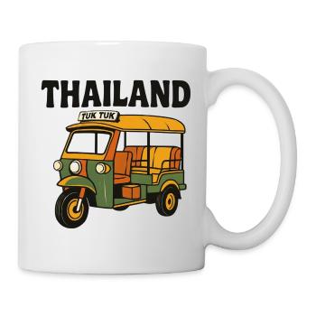 Thailand Tuk Tuk Retro Cartoon - Mug - white - Right