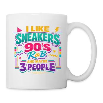 Style Années 90 : Sneakers, R&B et Humour - Mug blanc - blanc - Droite