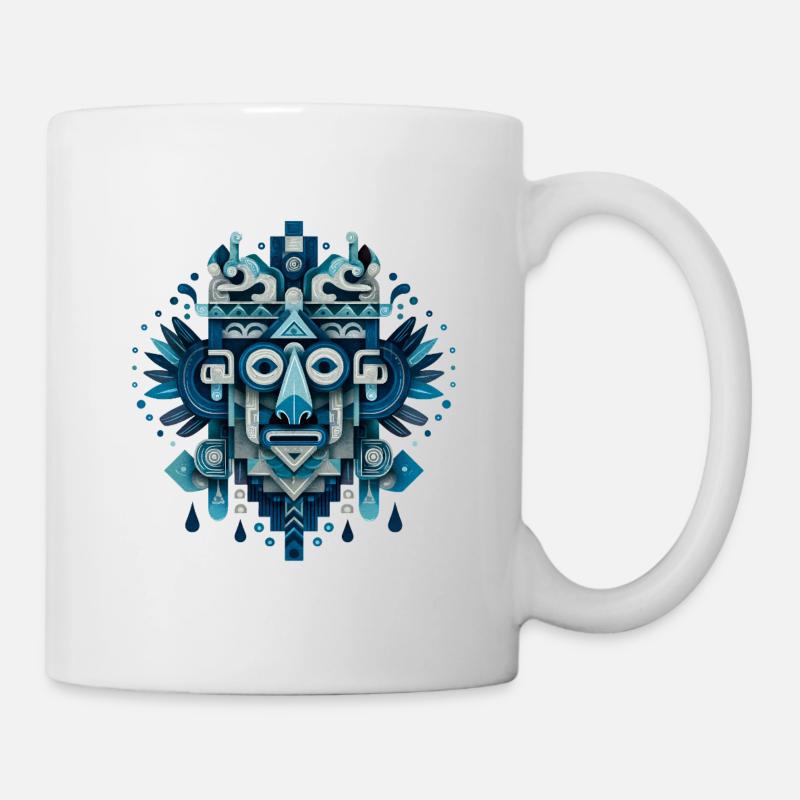 Tlaloc – Aztekischer Regengott - Tasse - Weiß