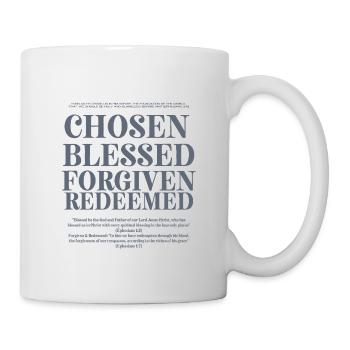 Auserwählt Gesegnet Vergeben Erlöst - Mug - white - Right