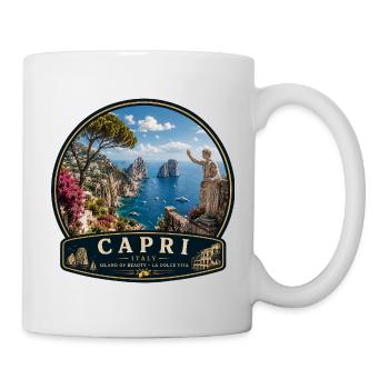 Urlaub auf Capri Italien Mittelmeer Urlaubsziel - Tasse - Weiß - Rechts