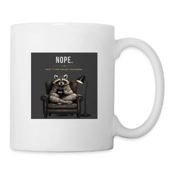 Nope Raccoon Meme - Mug - white - Right