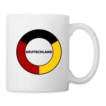 Roter Gelber Deutschland Halbring Schwarz - Tasse - Weiß - Rechts