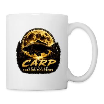 Carp Addicted Chasing Monsters Fishing Design - Mug - white - Right