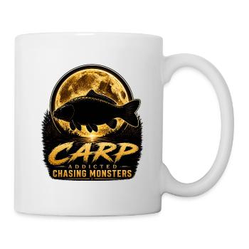 Midnight Carp Addicted Monster Fishing Design - Mug - white - Right