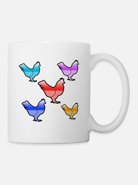 Hühner - Tasse - Weiß