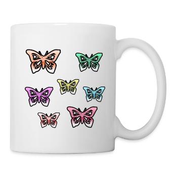 Schmetterlinge - Tasse - Weiß - Rechts