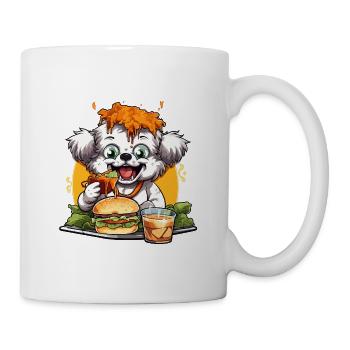 Burger dog with cheese glaze - Mug - white - Right