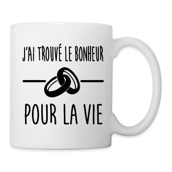 Mariage Romantique - J'ai trouvé le bonheur  - Mug blanc - blanc - Droite
