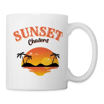 Sunset Chasers Tropische Abendstimmung - Tasse - Weiß - Rechts