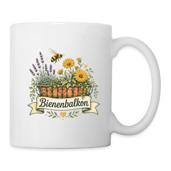 Bienenbalkon - Tasse - Weiß - Rechts