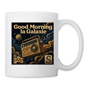 Bonne Matinée Galaxie Rétro Radio - Mug blanc - blanc - Droite