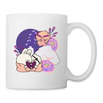 Anime Boy and Animals with Eye Patch Art - Mug - white - Right