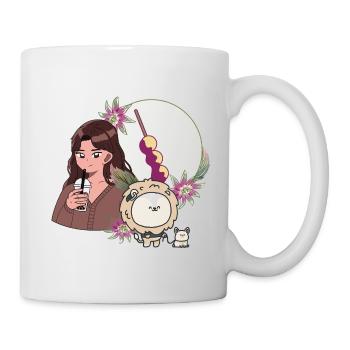 Bubble Tea Girl und Lion mit Hörgerät - Tasse - Weiß - Rechts