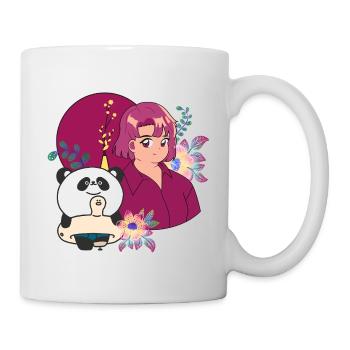 Kawaii Panda & Sommerprothese - Tasse - Weiß - Rechts