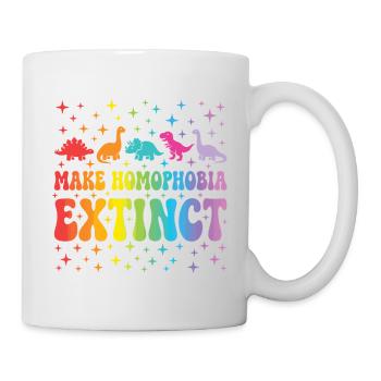 LGBTQ-Pride-Monat – Macht Homophobie ausrottend - Tasse - Weiß - Rechts