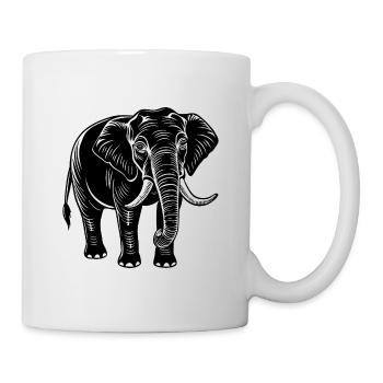 Éléphant - Mug blanc - blanc - Droite