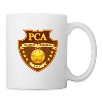 Political Correctness Agent Abzeichen - Tasse - Weiß - Rechts