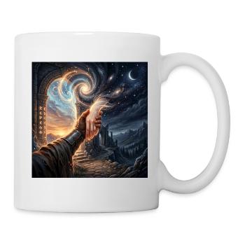 Celestial Handshake Fantasy Portal Art - Mug - white - Right