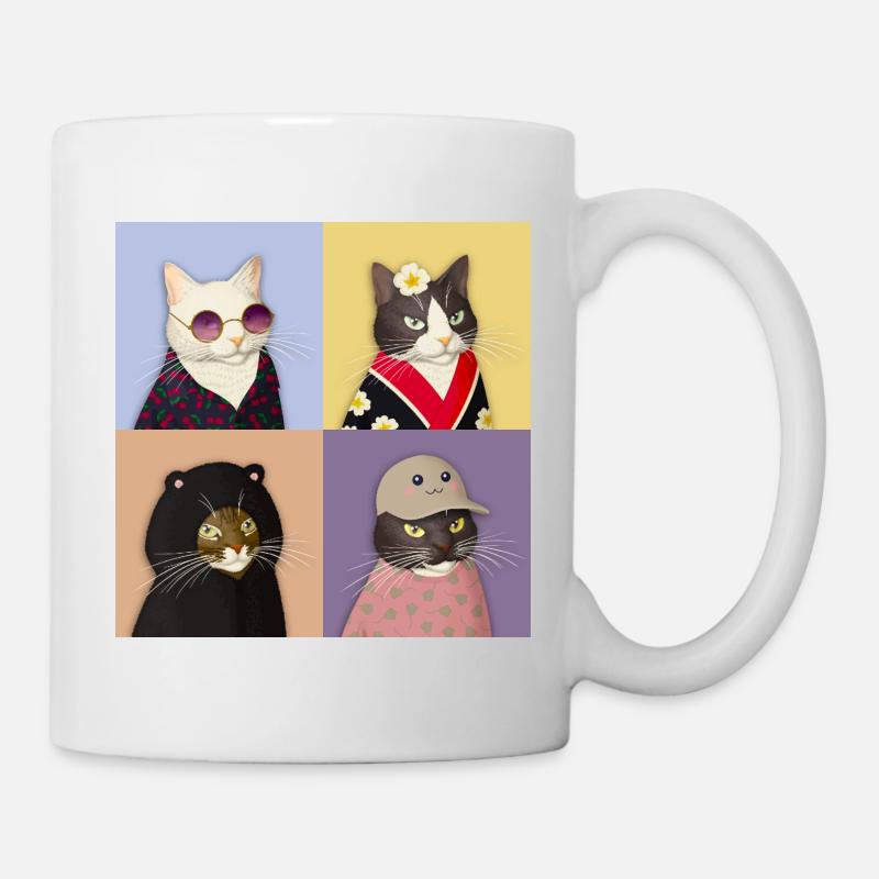 Quatuor Couture Cat - Mug blanc - blanc