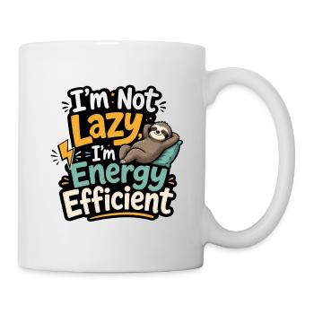 Energy Efficient Sloth Humor - Mug - white - Right