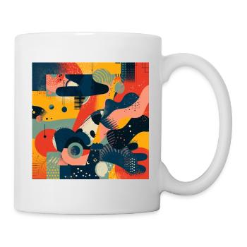 Danse abstraite colorée - Mug blanc - blanc - Droite