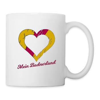 Herz im Badnerland Stil - Tasse - Weiß - Rechts