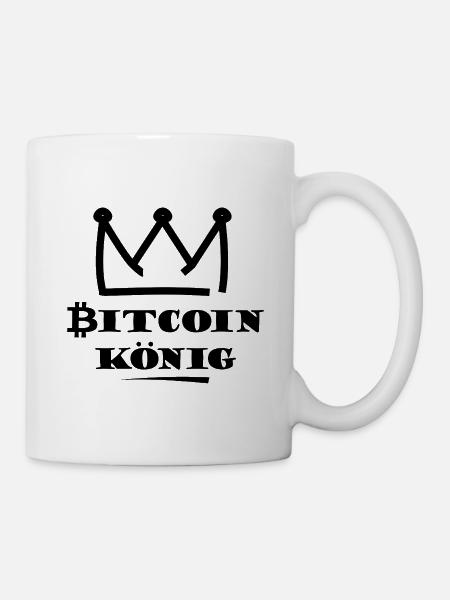 Bitcoin Silhouette Nachtstil - Tasse - Weiß