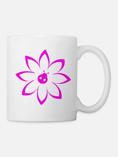 Blume - Tasse - Weiß