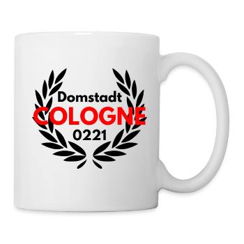 DOMSTADT COLOGNE, KÖLN 0221,  KÖLLE, LEGENDE - Tasse - Weiß - Rechts