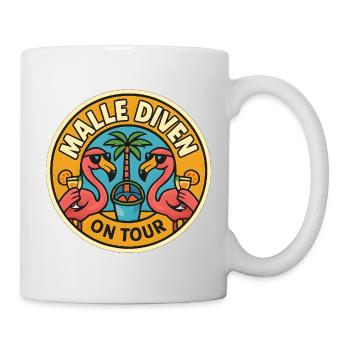 Malle Divas On Tour Women's Flamingo Mallorca Party - Mug - white - Right